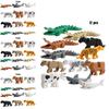 Mini Leopard Crocodile And Shark Animal Building Blocks Set 12 Pieces Of Educational Plastic Toys For Kids