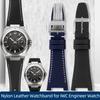 Nylonový kožený řemínek pro hodinky IWC Engineer Řemínek s výřezem Řada IW500501 IW378507 IW322703 Černý sportovní plátěný řemínek