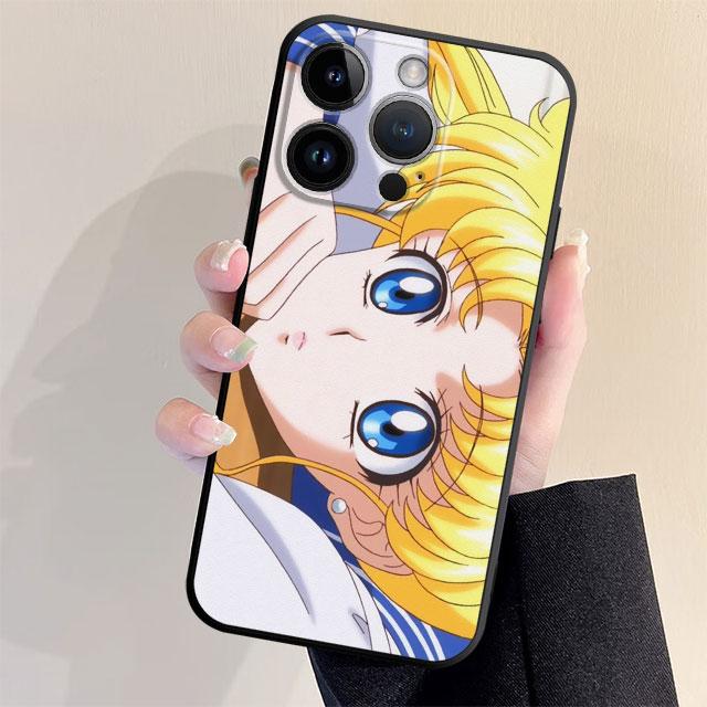 Phone Case for Apple iPhone XS X 11 SE 13 Pro Max 6s 14 Plus 8 XR 7 12 Mini 6 Armor Silicone Bumper S-Sailors Moons Girl Cover