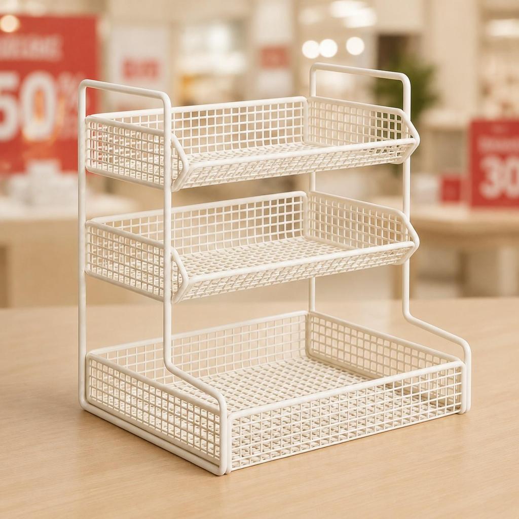 Countertop Snack Organizer Space-Saving Three-Tier Display Rack