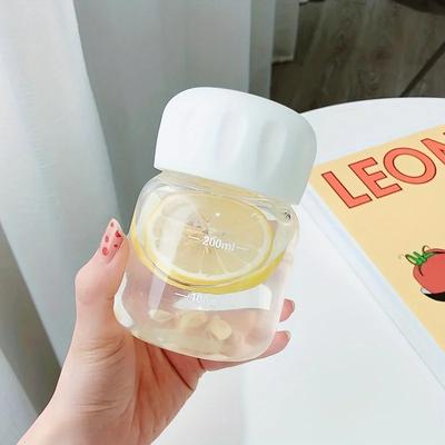 1pc/2pcs-Small Water Bottle Transparent Portable Coffee Tea Juice Milk Bottle Portable Small Travel Plastic Water Bottle 250ml