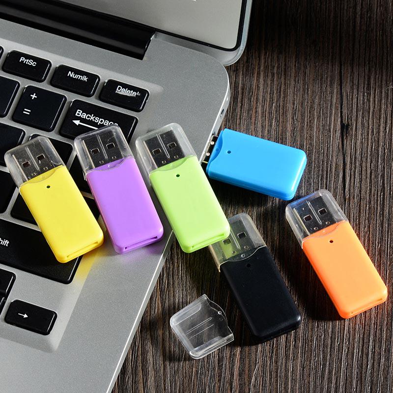 

1Pc Цвет Случайный считыватель карт памяти USB 2.0 для Micro SD TF-карты Поддержка 64 ГБ