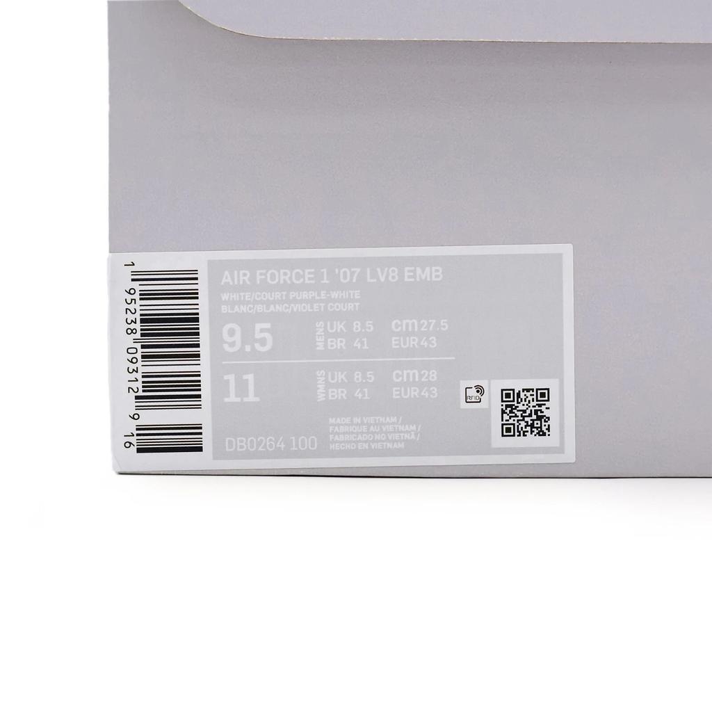 DB0264-100 Nike Air Force 1 Low Sports Specialties White Purple Red (Men's)