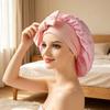 Sleeping Satin Bonnet with Elastic Tie Band Adjustable Large Silk Hair Bonnet Wrap Solid Color Women Braids Long Curly Hair Night Sleep Cap