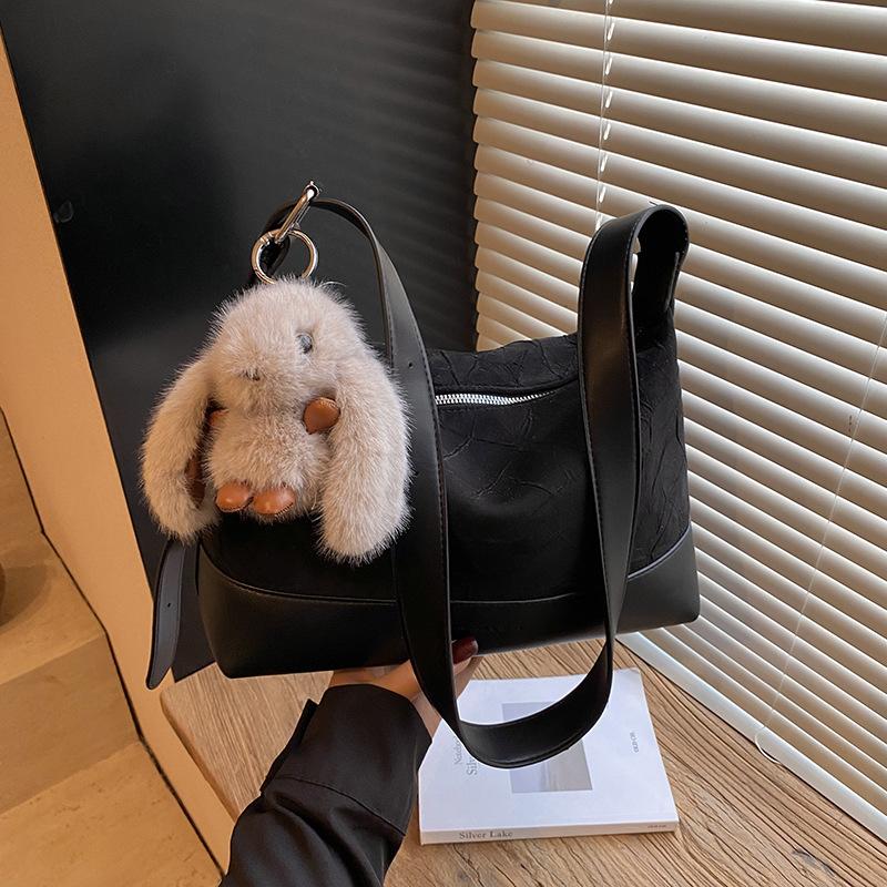 

Fashionable Armpit Bag Women s Western-style Tote All-matching Single-shoulder Cross-slung Commuter Trendy Small Square 29x14x20 single package чорний