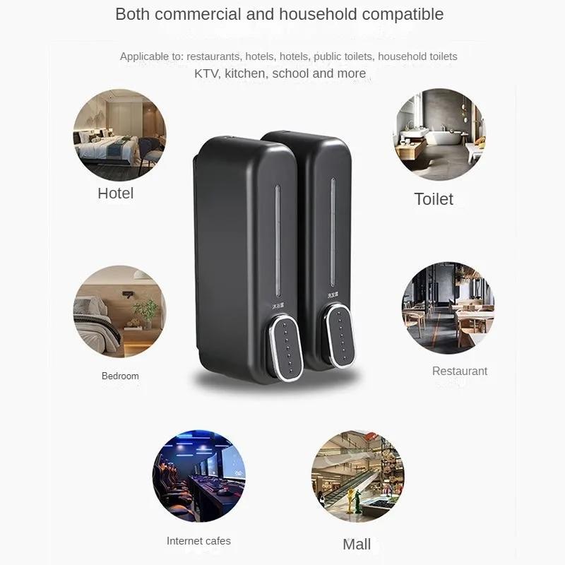 350ml Wall Mount Soap Dispenser Manual Shampoo Shower Gel Dispenser Lotion Container Liquid Hand Soap Dispenser for Bathroom
