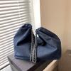 Large capacity denim bag women's lightweight 2026 summer new college student class shoulder bag chain tote bag