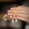 Elegant Ebony Flower Hairpin for Women – Ancient Style, High-End Feel, Simple Chinese Design, Perfect for Daily Use.
