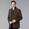 Ordos city-made double-sided cashmere down lining suit collar winter new double-sided nylon woolen coat jacket for men