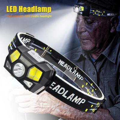 Langlebige LED-Kopf-Taschenlampe, wasserdichtes ABS, 5 Beleuchtungsmodi