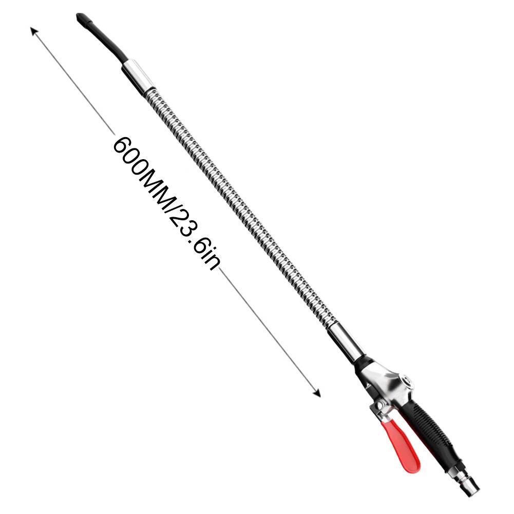 Alloy Air Blowgun Pneumatic Tool with 360 Degree Flexible Bend and Non Slip Handle for Car Cleaning 300 600 800mm