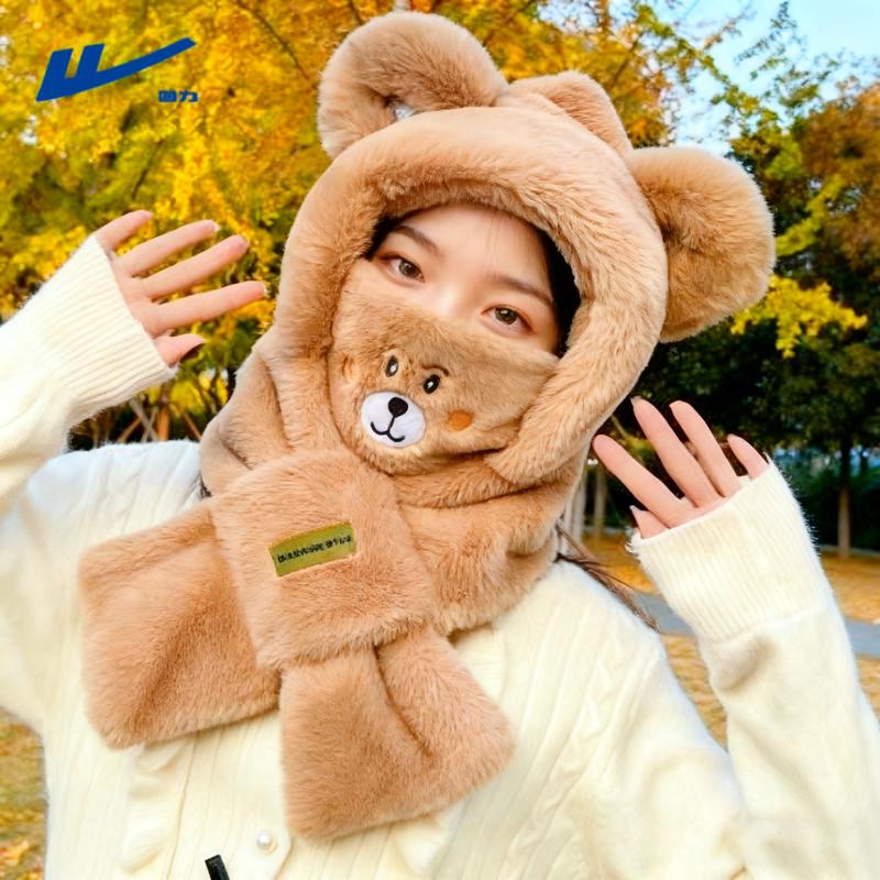 

Зимний флисовый комплект: шапка, шарф и маска