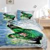 3pcs Green Lantern Cover Set, Bedding Set, Soft Comfortable Duvet Cover, For Bedroom, Guest Room (1*Duvet Cover + 2*Pillowcases, Without Cor