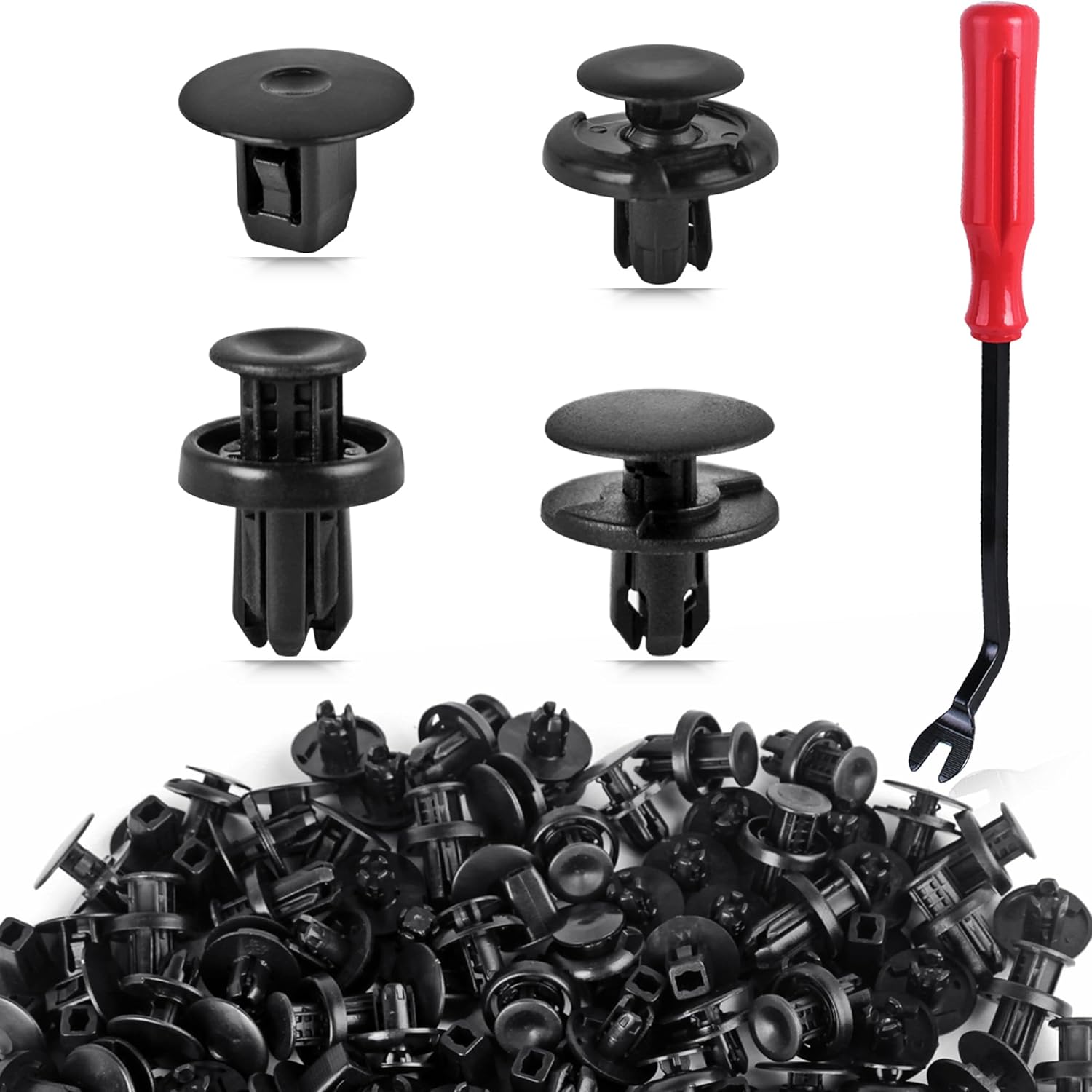 Assortment Push Retainer Clips Kit With 4 Size Compatible Honda Acura Accord Civic Fender Liner Bumper Replace 91501-TR0-003, 91512-SX0-003 - 121Pcs