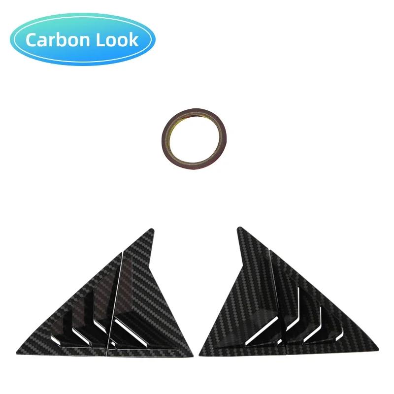 For Hyundai Elantra Avante Sedan 2011-2015 Car Rear Louver Window Side Shutter Cover Trim Sticker Vent Scoop ABS Carbon Fiber