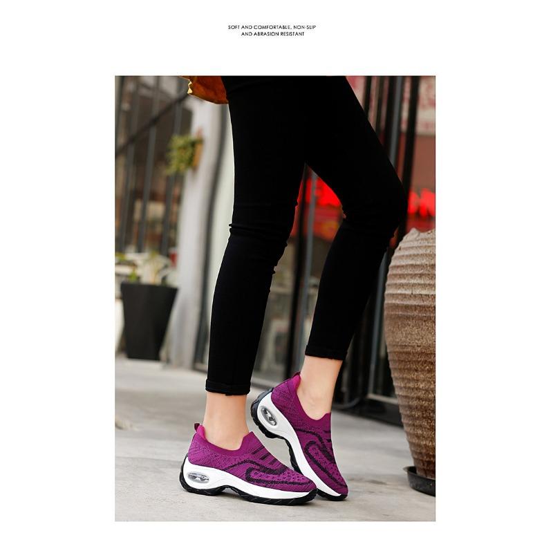 Damenschuhe Flying Weave Luftpolsterschuhe 2025 Frühling und Herbst Damen Freizeitschuhe Modetrend Atmungsaktive Damenschuhe