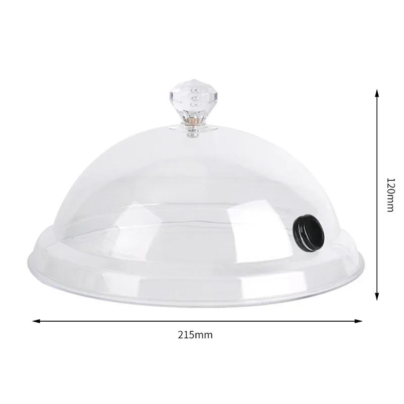 Home Smoking Dome Cover Kitchen Cooking Smoke Hood Acrylic Smoke Infuser Cloche Lid for Smoker Sprayer Plates Bowls