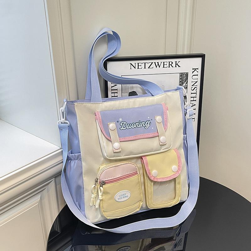 

Casual personality trend shoulder bag autumn and winter women s messenger tote bag fashionable large-capacity bag синій