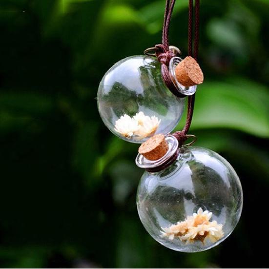 Car Hanging Perfume Pendant Fragrance Air Freshener Empty Glass Bottle For Essential Oils Diffuser Automobiles