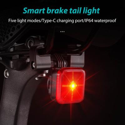 Bicycle Tail Light with Brake Sensor Waterproof USB Rechargeable MTB Road Mountain Bike