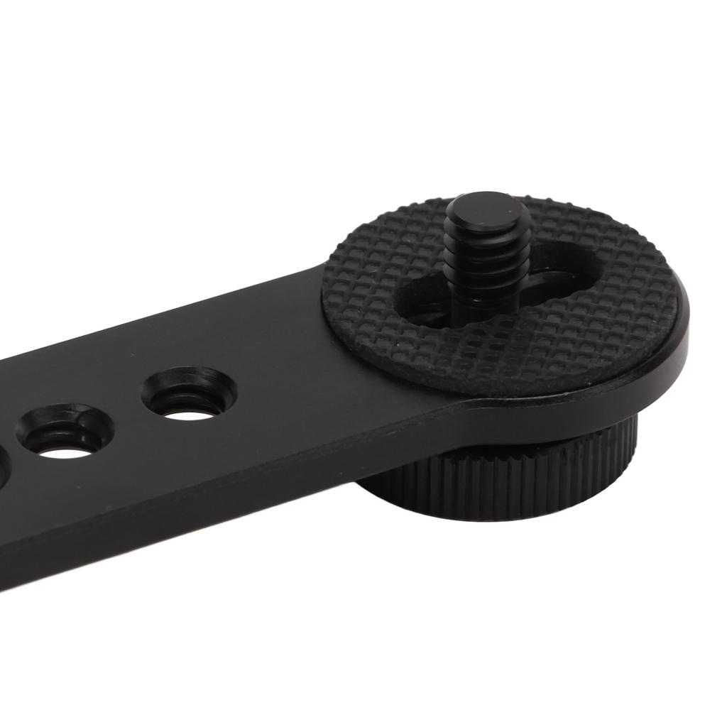 Triple Cold Shoe Extension Bracket Aluminium Alloy Microphone Stand Mount Adapter for Tripod Monopod Stabilizer