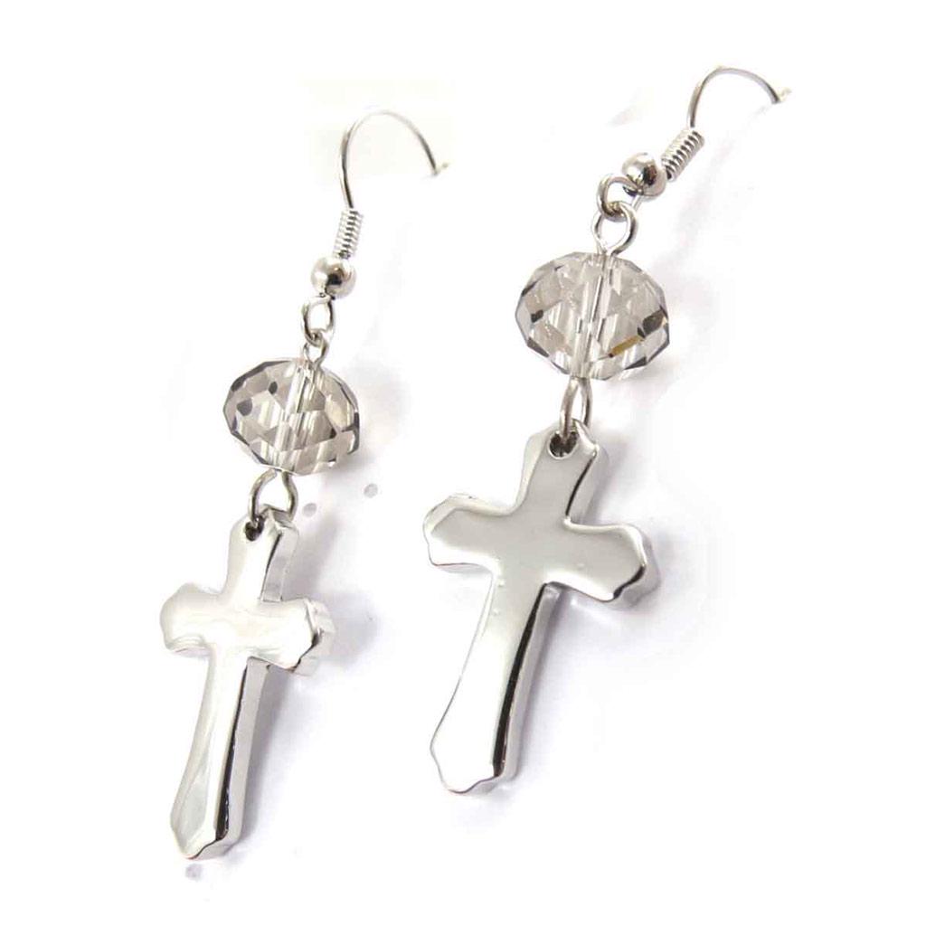 

Les Trésors De Lily [J8158] - Дизайнерские серебряные серьги Cross