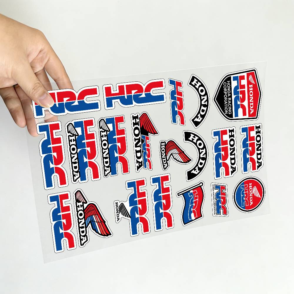 FOR HONDA HRC H WING Motorcycle Reflective Stickers Waterproof Decals for Helmet Scooter Fuel Tank Toolbox Racing XL0
