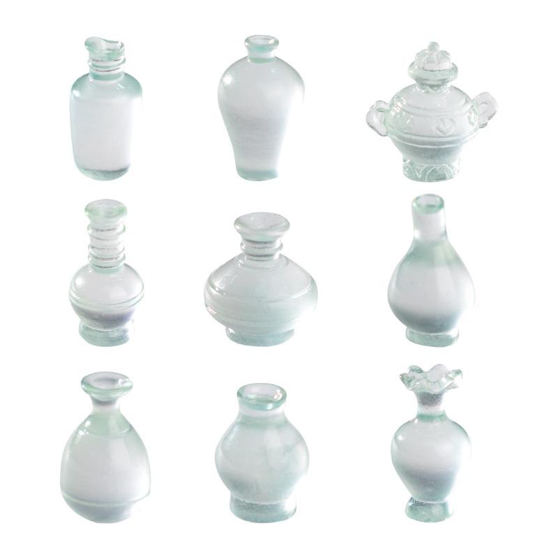 Micro-landscape Ice Transparent Antique Bottles Porcelain Dollhouses Decorative ItemsBlind Bags Accessories Miniature Small Ornaments