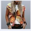 Summer T-Shirts Butterfly 3D Print Streetwear Women's Casual Fashion Oversized O-Neck T Shirt Female Girl Tops Tees Clothing