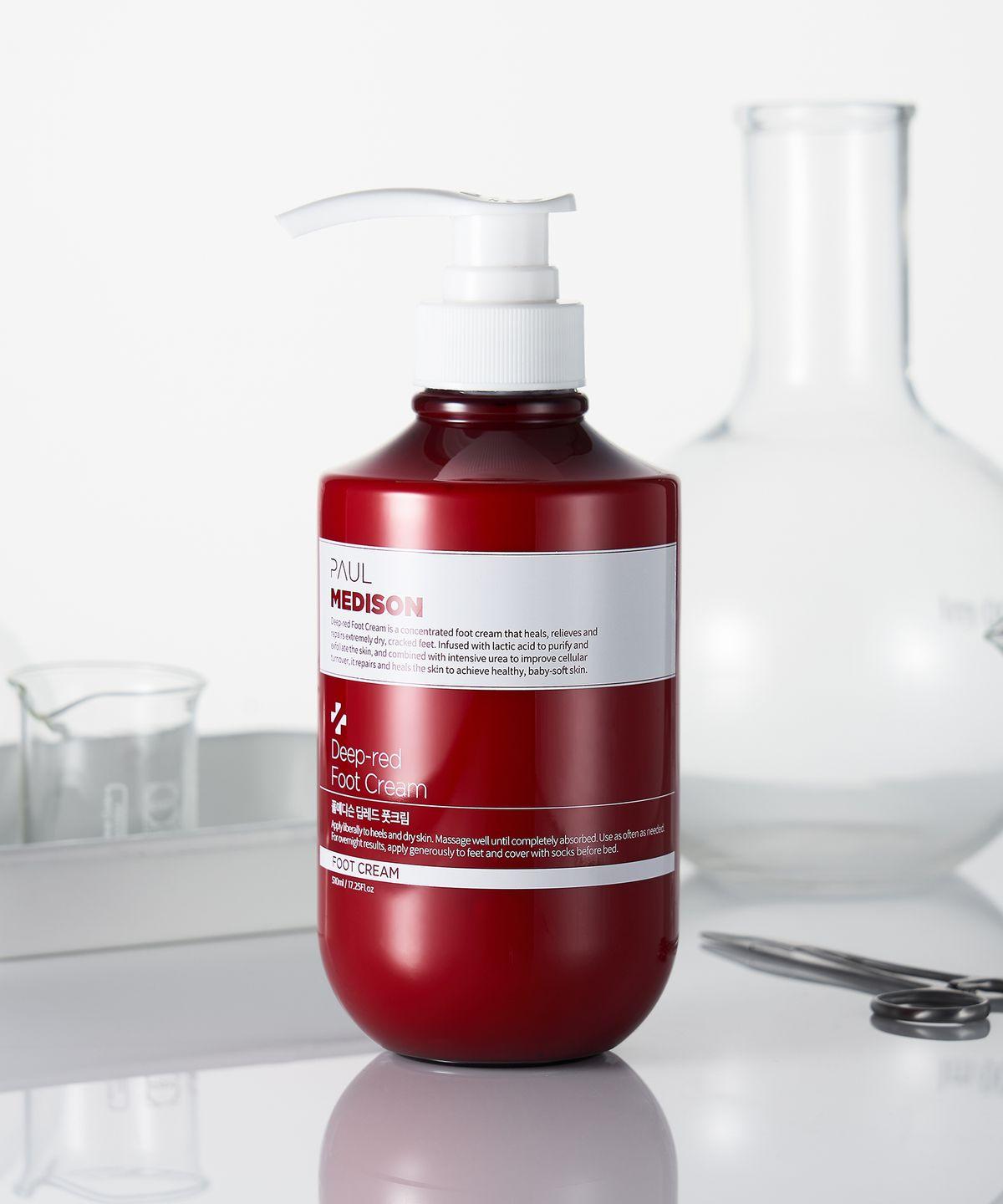 Deep Red Large Size Exfoliating Foot Cream 510ml Deep Red Foot Cream