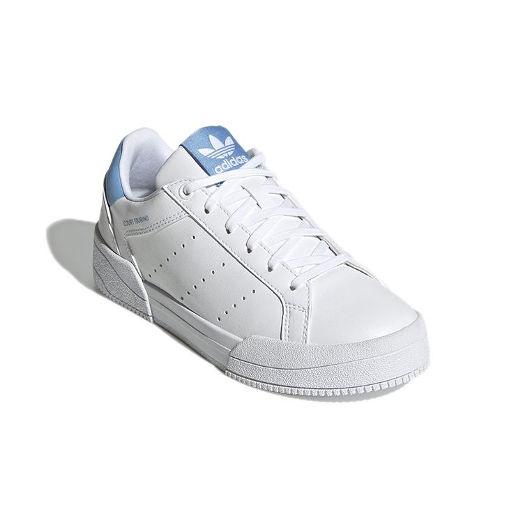 Adidas Court Tourino J White Light Blue Kids Sneakers Cloud-White Core-Black H00763