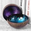 Coconut Bowl Nuts Holder Candy Container Shell Jewelry Storage Bamboo Wooden Office Fruit Snacks