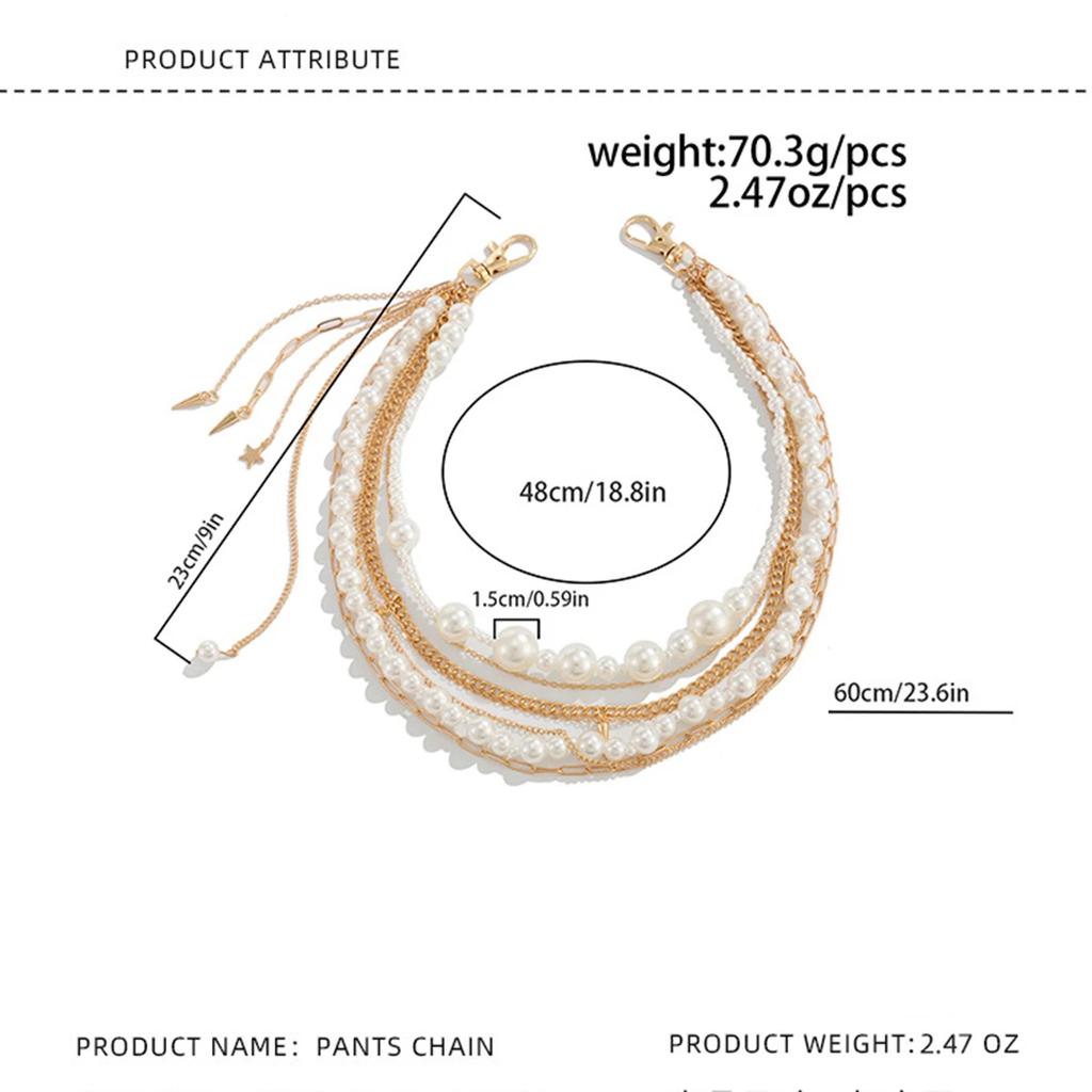 Exquisite Luxury Imitation Pearl Trousers Hipster Pant Jean Keychain for Men Punk Trousers Jeans Keyring Hiphop Jewelry