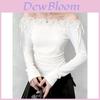 French Style Off Shoulder Top With Lace Patches And Embroidery For Women Spring