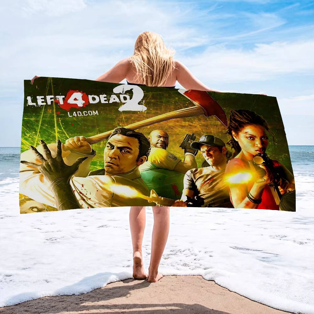 Hot Action Game Left 4 Dead Big Microfiber Beach Towels Quick Dry Towel Sand Beach Towels Pool Towel for Travel Swim Pool Yoga