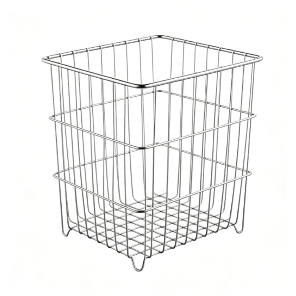 Wire Basket Multifunctional 304 Stainless Steel Wire Food Storage Organizer for Fruits Vegetables Snacks Seasonings M