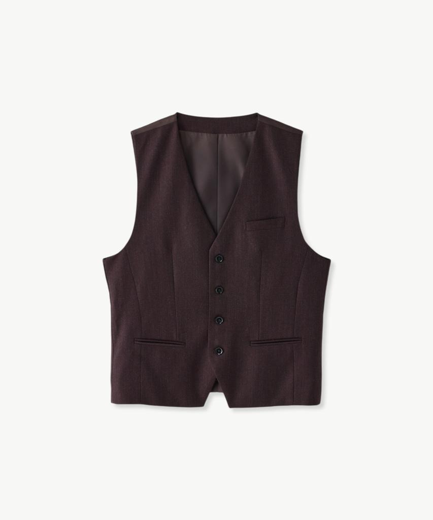 Stco Tw Solid Suit Vest Wine (Classic Fit)_Sjvxa64Csa