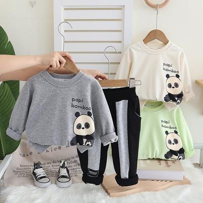 Jungen set herbst neue stil Zwei stück set von kinder herbst lange ärmeln sportswear Baby Junge Niedlichen Panda Kleidung