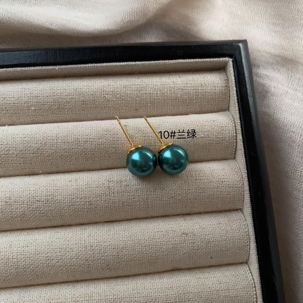 Simple And Sweet Atmosphere Pearl Multi-Color Stud Earrings, Advanced Not Monotonous And Versatile, Simple And Generous Light Luxury Earrings