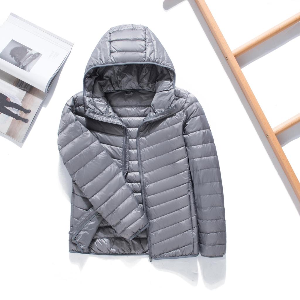 Men's 2024 Ultra-Light Down Jacket: Short, Hooded, Plus Size, Cold-Proof, Warm Autumn/Winter Outerwear for Young and Mid-Age Men