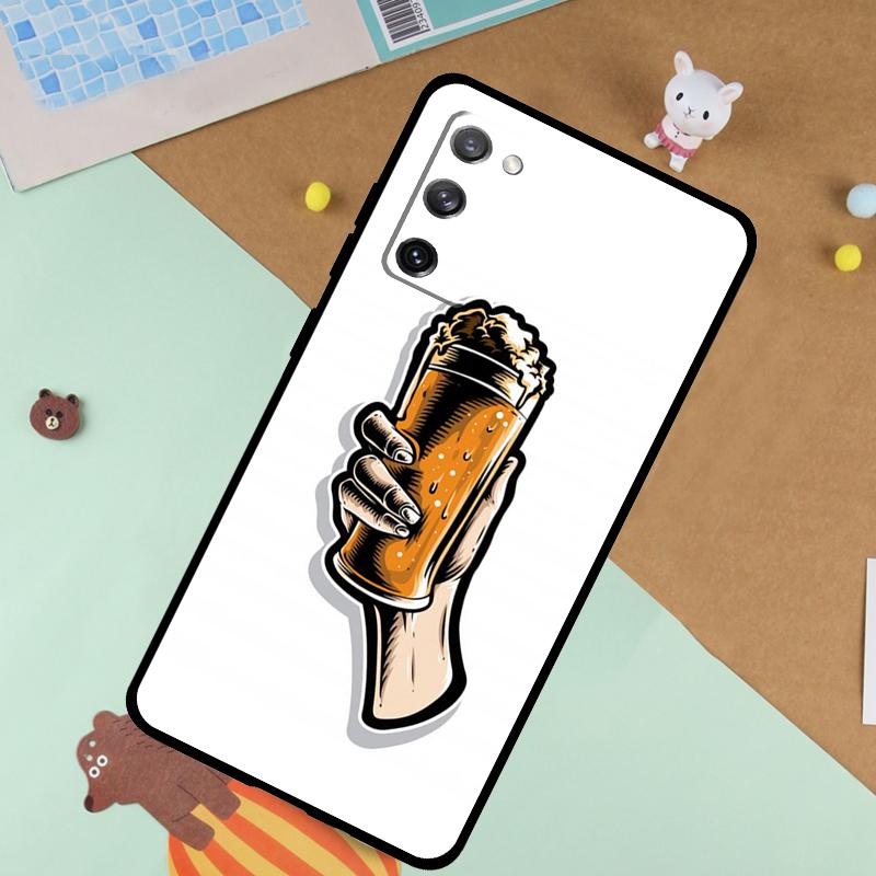 Beer Cup Soft Case For Samsung Galaxy S24 Ultra S9 S10 S20 S22 S21 Plus S23 FE S25 Ultra Funda Cover