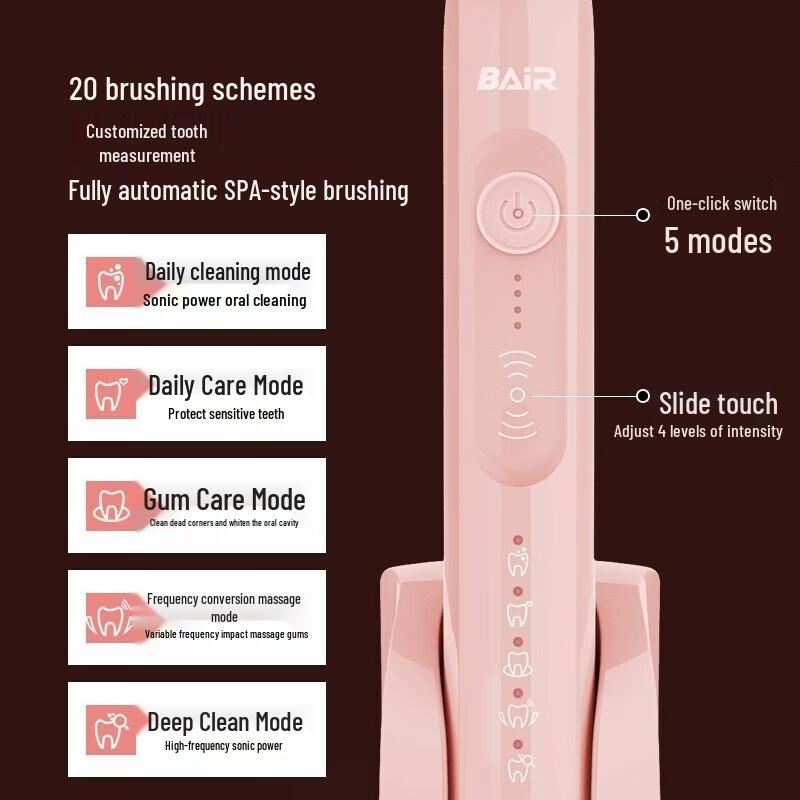 BAIR X1s+Plus Sonic Electric Toothbrush CN plug (adapter included)