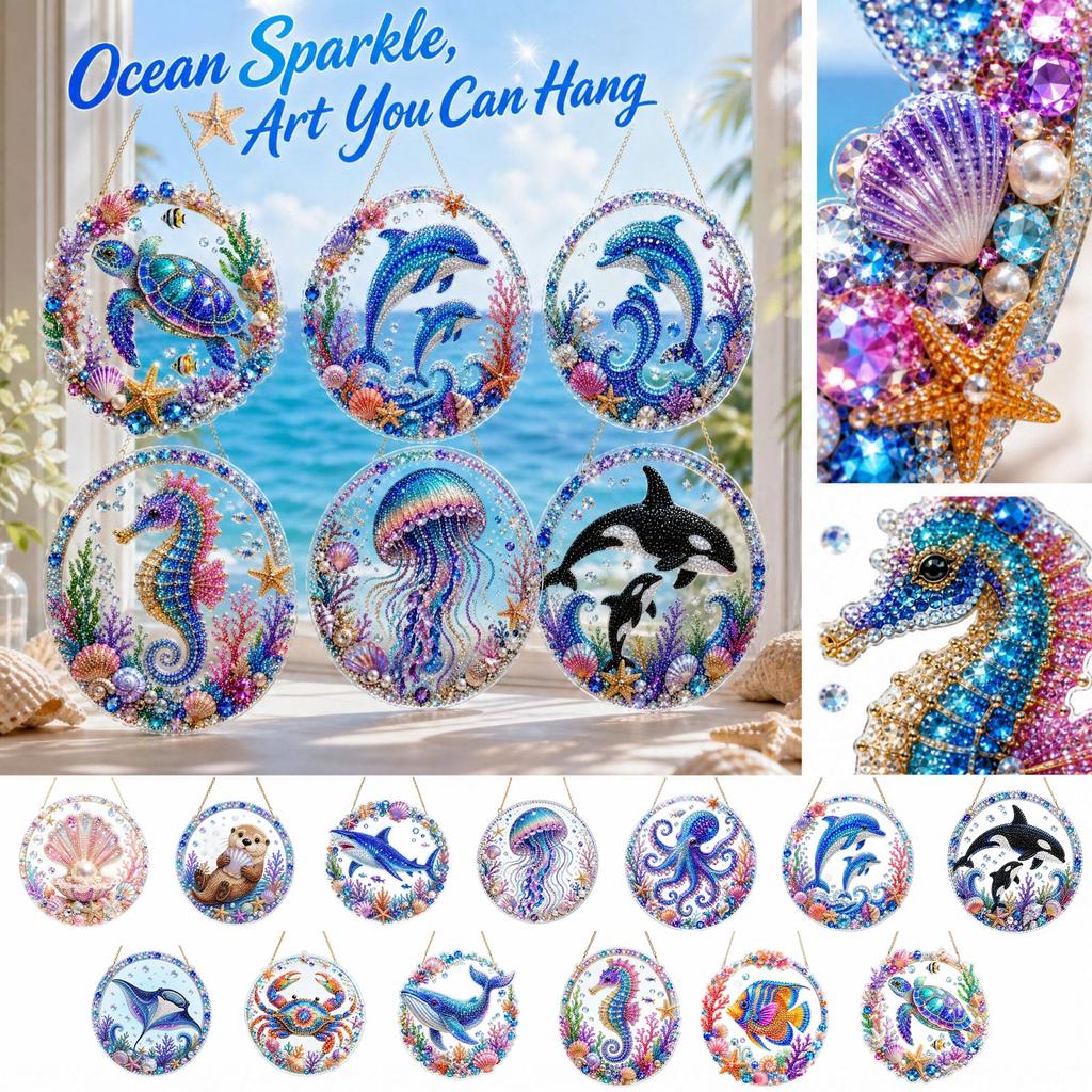 5D Acrylic Pendant Series, Decorative Hanging Ornament for Home