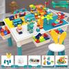 Multifunctional Building Block Table for Early Education – Large Particle Puzzle Toy for Boys and Girls Aged 3-5, Perfect Birthday Gift.