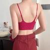 Polka dots, less flowers, light gathering, soft support bra, no steel ring, double breasts, anti-sagging bra, sweet wind