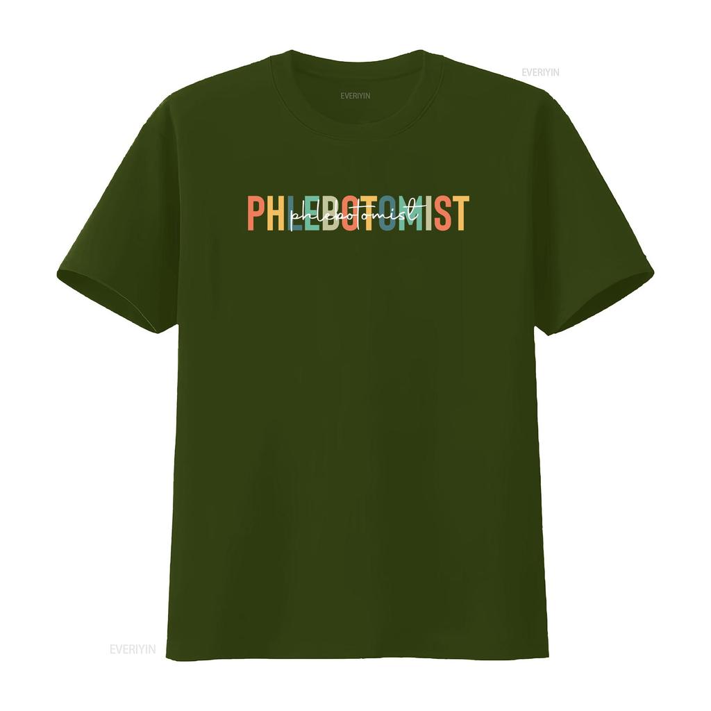 Phlebotomist T Shirt Phlebotomy Life Cute Practitioner vintage Washed fashion Breathable Stylish homme streetwear Unisex Casual