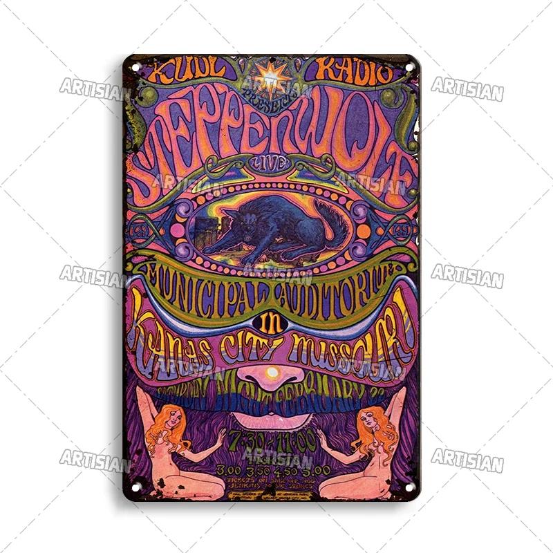 ARTISIAN Classic Rock Music Metal Tin Sign Home Bar Wall Decorative Weathered Metal Plaque Cafe Metal Sign Art Industrial Decor
