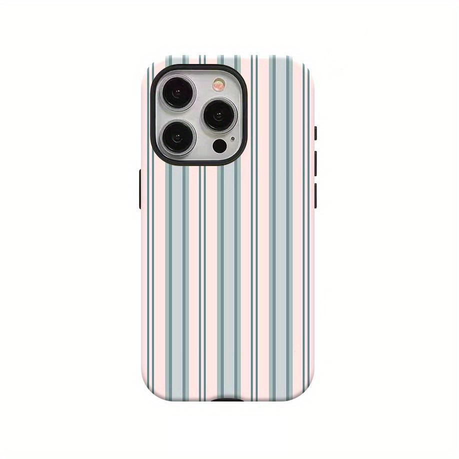 Elegante Custodia a Strisce per iPhone 17 16 15 14 13 12 11 X XR XSMAX 7 8 Air Pro Max Plus Lusso Cover Posteriore a Doppio Strato