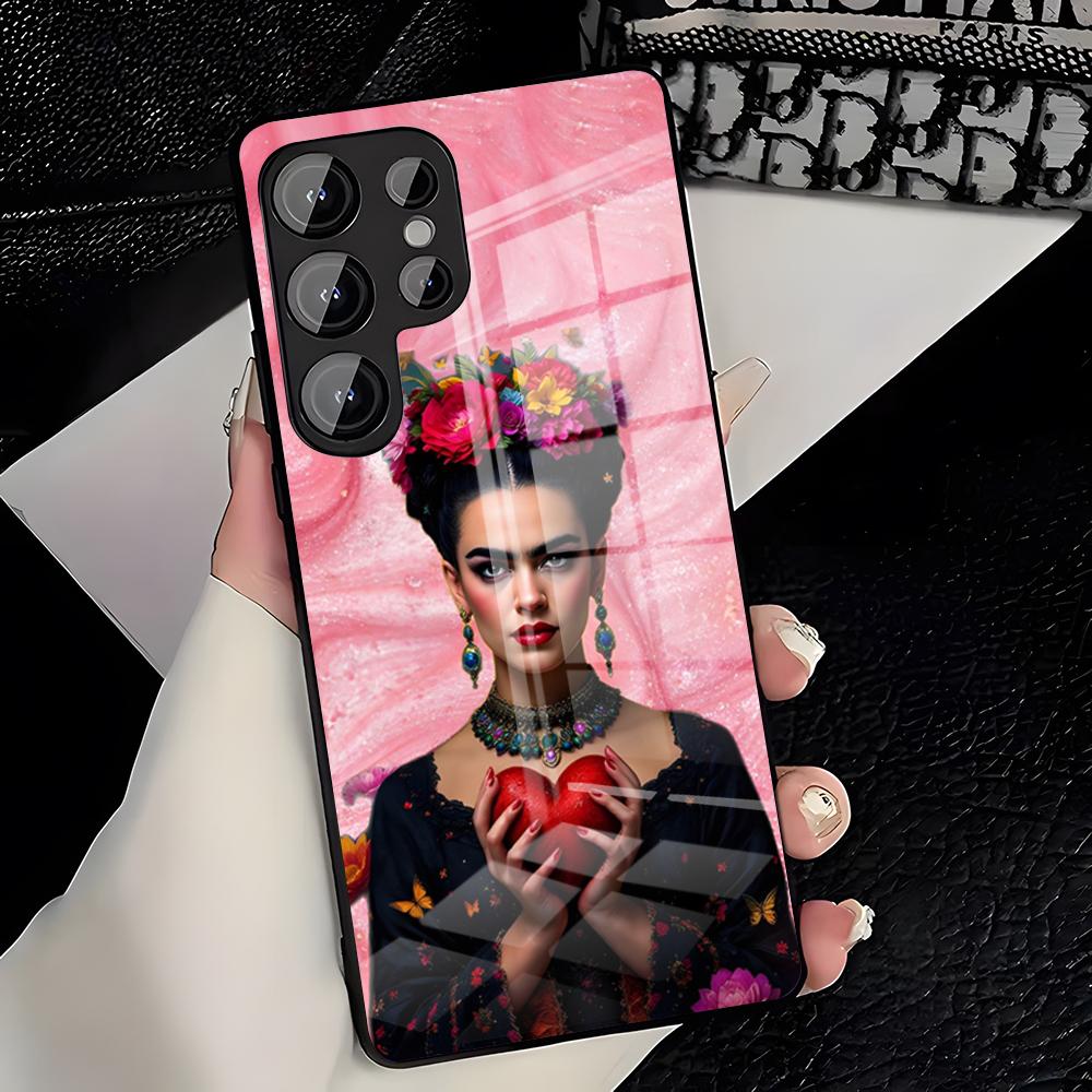 A-Art Frida Kahlo Phone Case For Samsung S26 S25 Plus S20 S20 Plus S22 Ultra S23 FE S21 Plus S21 Ultra Glass Cover