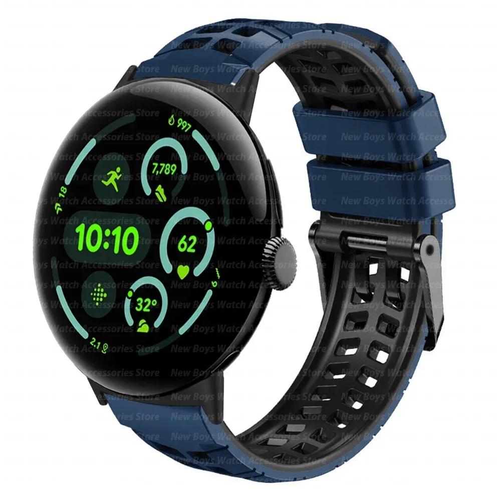 Silikonband für Google Pixel Watch 3 45mm Sportarmband für google pixel 3 PIXEL 45MM Correa Herren Armband Uhrenarmband Zubehör